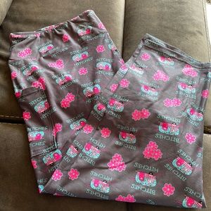 “Bitches with hitches” capri leggings